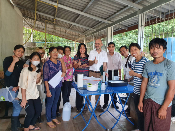 Delegation of Burmese colleagues during the practical training in Thailand (HRPP)